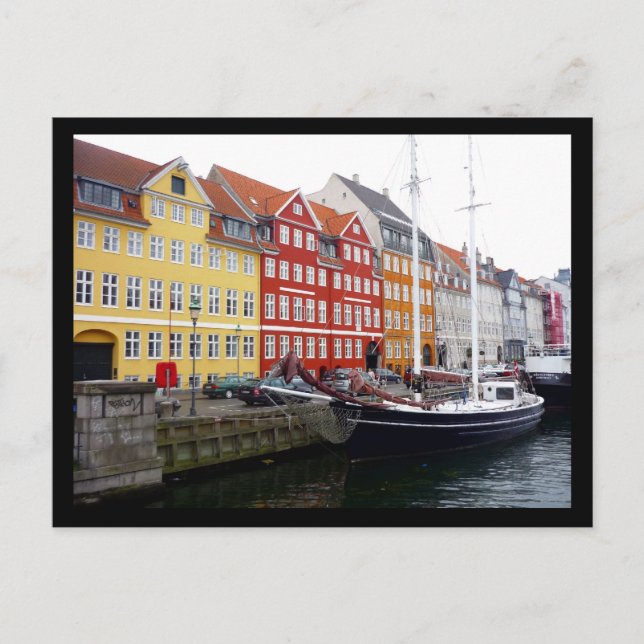 Cartão Postal nyhavn vela (Frente)