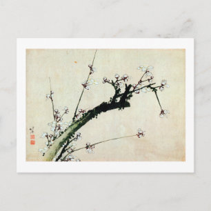 Cartão Postal o 梅花, ameixa do 北斎 floresce, Hokusai, Ukiy