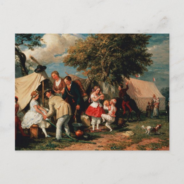 Cartão Postal O Acrobats Camp, Epsom Downs (Frente)