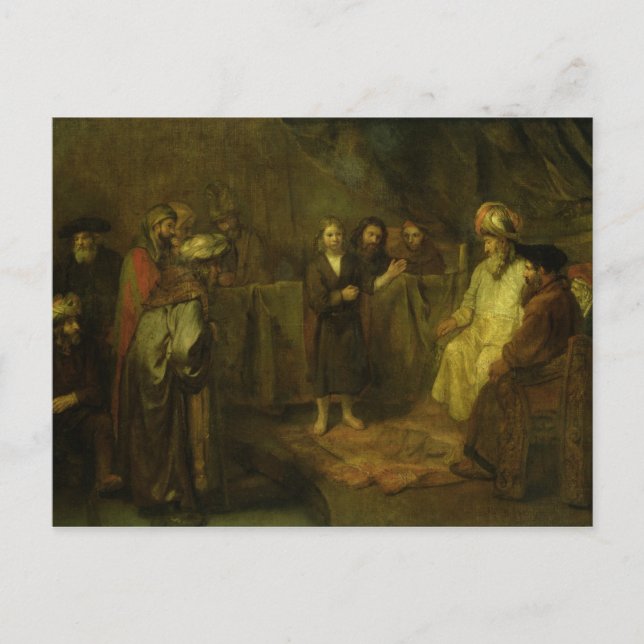 Cartão Postal O adolescente de doze anos Jesus na frente do (Frente)