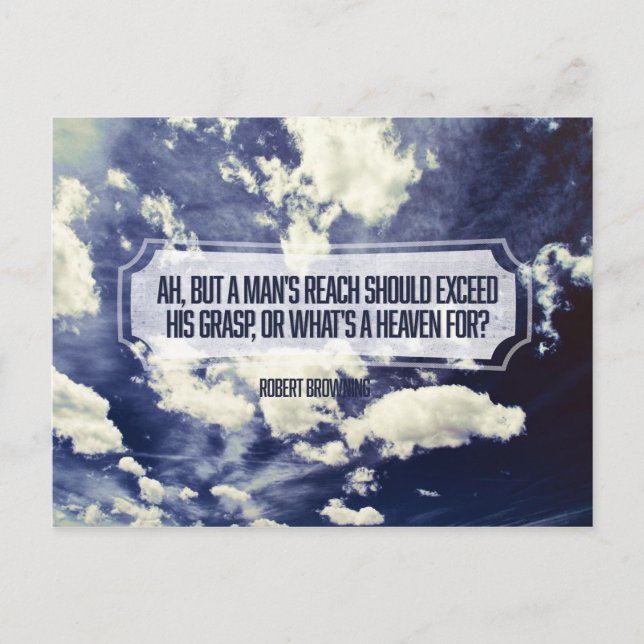 Cartão Postal O alcance de um homem (Frente)