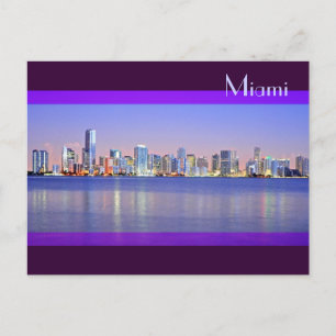 Cartão Postal O amanhecer da Cidade Mágica: Miami, Flórida