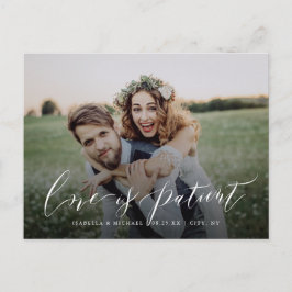 Cartão Postal O Amor Com Caligrafia É Adiamento De Fotografias P
