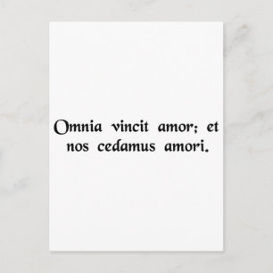 Cartão Postal O amor conquista tudo; vamos nos render....