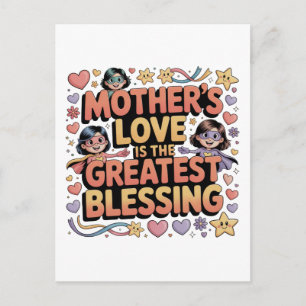Cartão Postal O Amor de uma Mãe É a Maior Benção