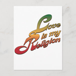Cartão Postal O amor é a minha religião