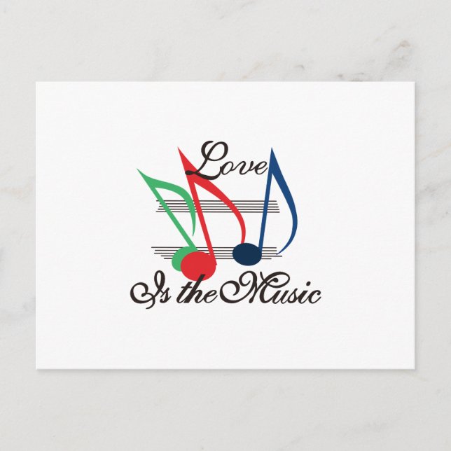 Cartão Postal O amor é a música (Frente)