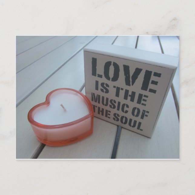 Cartão Postal O amor é a música da alma, não é? (Frente)