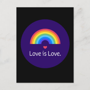 Cartão Postal O amor é amor. LGBT+ORGULHO. Queer.   