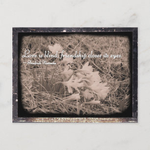 Cartão Postal O amor é cego, a amizade fecha os olhos
