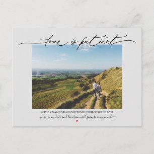 Cartão Postal O amor é Cinza de adiamento do casamento do pacien