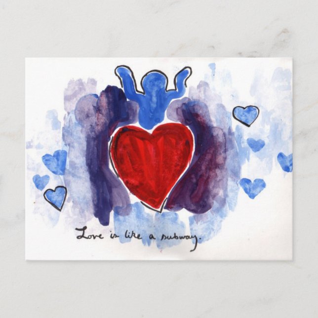 Cartão Postal o amor é como um metrô (Frente)