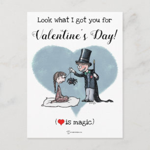 Cartão Postal O amor é Dia de os namorados mágico