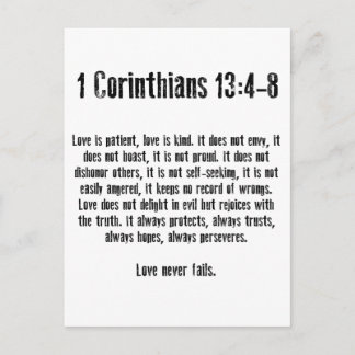 Cartão Postal O amor é paciente