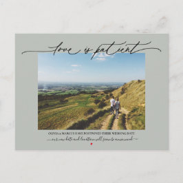 Cartão Postal O Amor é Paciente Atraso de Noivado Sábio