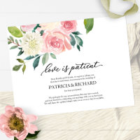 O Amor é Paciente Blush Floral Adiamento de Casame