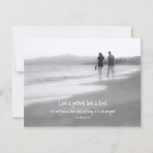 Cartão Postal O amor é paciente, o amor é bondoso Cor 13:4 Versí