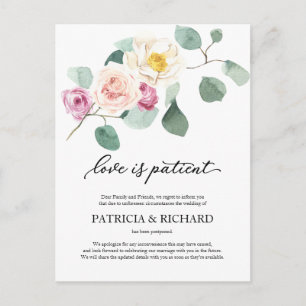 Cartão Postal O Amor é Pacífico Adiamento de Casamento de Eucali