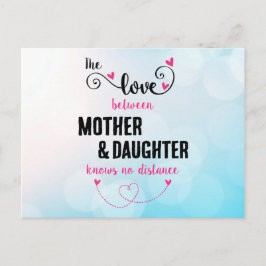 Cartão Postal O amor entre mãe e filha distante