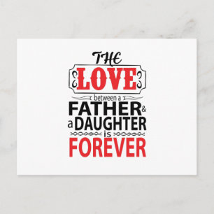 Cartão Postal O amor entre um pai e uma filha