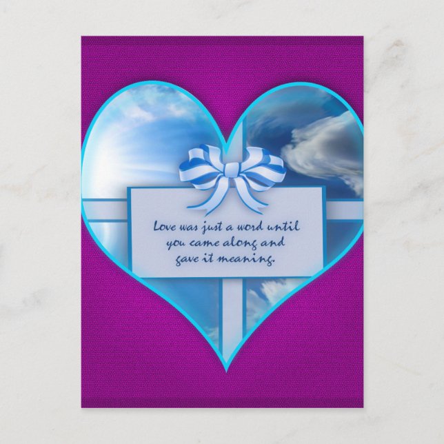 Cartão Postal O amor era apenas uma palavra (Frente)