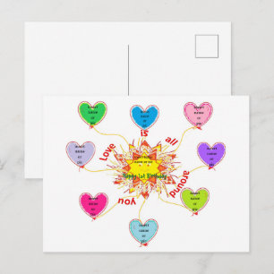 Cartão Postal O amor está ao seu redor