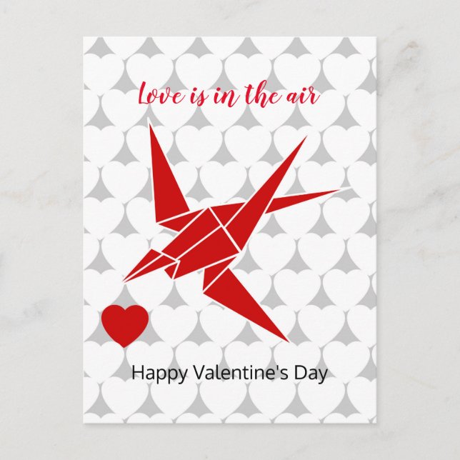 Cartão Postal O amor está no ar (Frente)