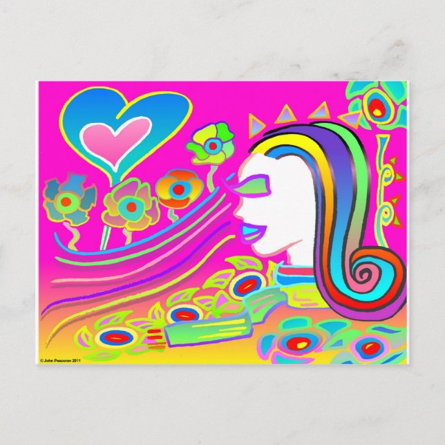 Cartão Postal O Amor Irá Florescer: O Espaço dos Sonhos (Frente)