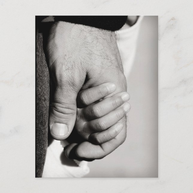 Cartão Postal O Amor Protetor Confiante de Um Pai (Frente)