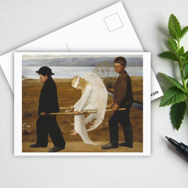 Cartão Postal O Anjo Ferido, Simberg (Criador carregado)