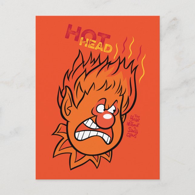 Cartão Postal O ANO SEM SANTA CLAUS™ | Cabeça Quente (Frente)