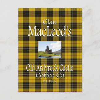 Cartão Postal O Antigo Castelo Ardvreck do Clan MacLeod Coffee C