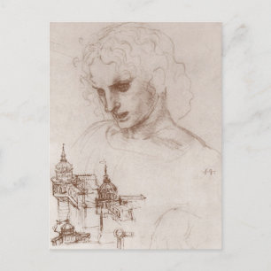 Cartão Postal O Apóstolo de Leonardo da Vinci no Castelo Sforzes