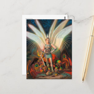 Cartão Postal O Arcanjo Michael Derrota o Dragão