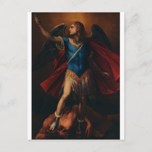 Cartão Postal O Arcanjo Miguel por Cavaliere d'Arpino