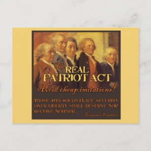 Cartão Postal O Ato Patriótico Real, Os Pais Fundadores