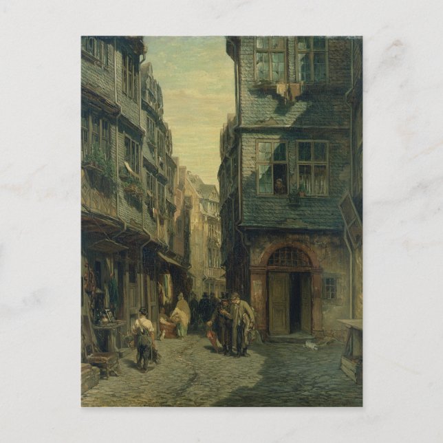 Cartão Postal O Bairro Judeu em Frankfurt em 1883 (Frente)