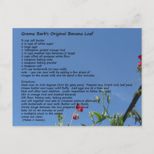 Cartão Postal O Banana Loaf original do GramaBarb