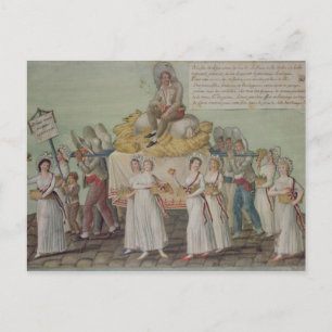Cartão Postal O Banquete da Agricultura em 1796 em Paris