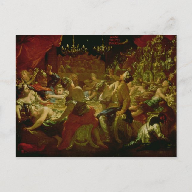 Cartão Postal O Banquete de Baltazar (Frente)