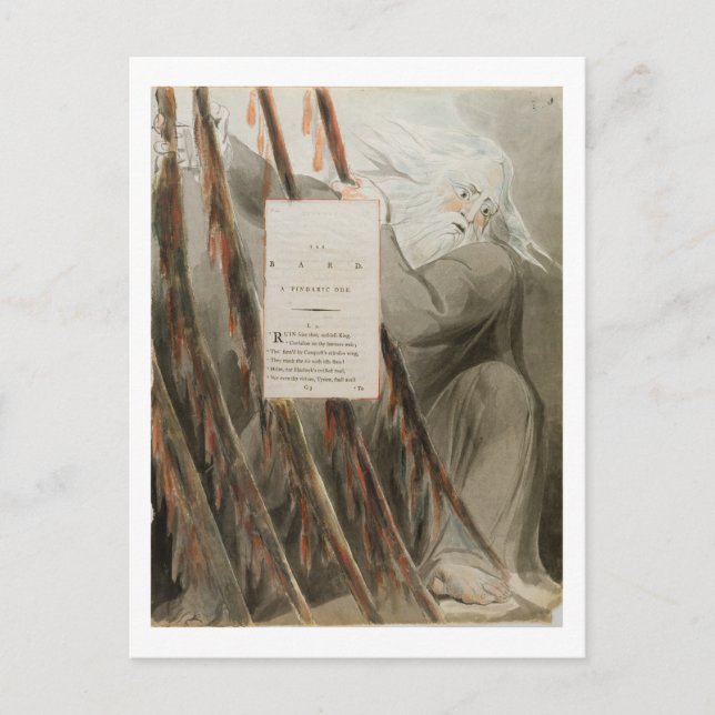 Cartão Postal O bardo: Um ode Pindaric, 'dos poemas de Thoma (Frente)