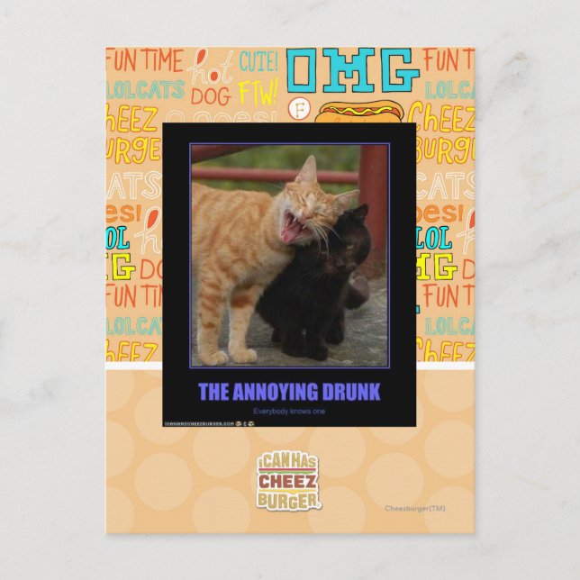 Cartão Postal O Bebado irritante (Frente)