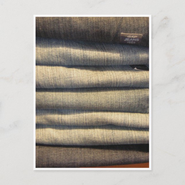 Cartão Postal "O bebê tem os jeans azuis..." (Frente)