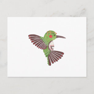 Cartão Postal O beija-flor Verde