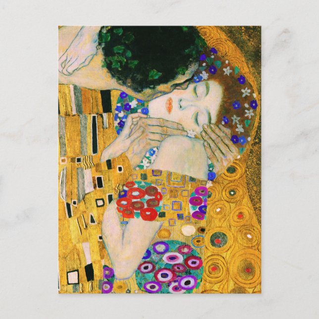 Cartão Postal O Beijo de Gustav Klimt (Frente)