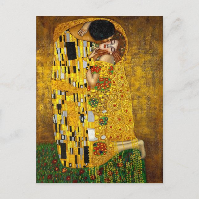 Cartão Postal O Beijo de Gustav Klimt (Frente)