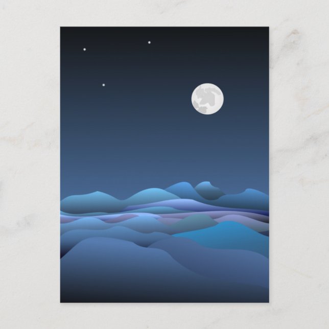 Cartão Postal O Belo Cartão-Lua (Frente)