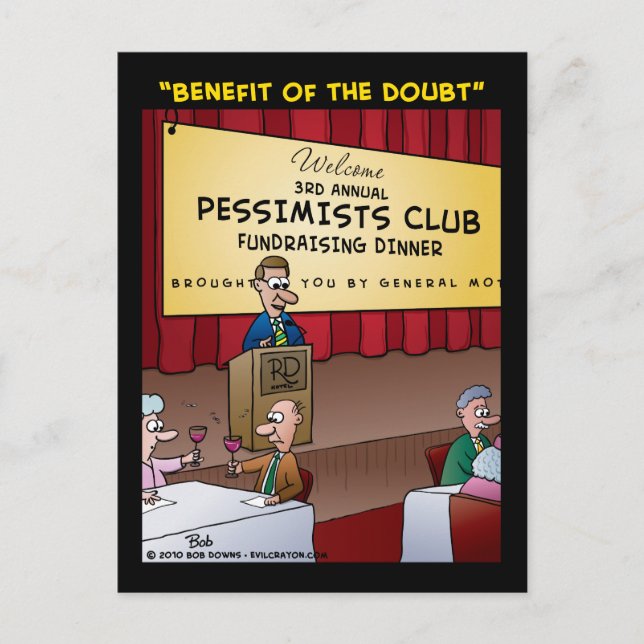 Cartão Postal "O Benefício Da Dúvida" (Frente)