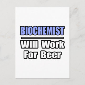 Cartão Postal O Bioquímico Trabalhará Para A Cerveja.