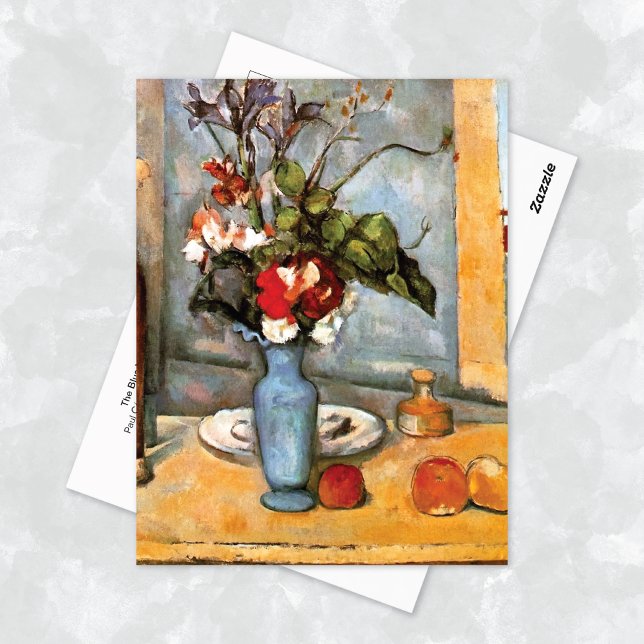 Cartão Postal O Blue Vase Still Life Paul Cézanne (Criador carregado)